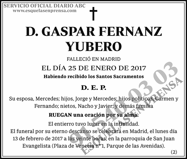 Gaspar Fernanz Yubero